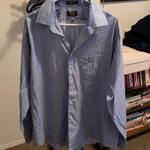 Blue striped dress shirt size xl
